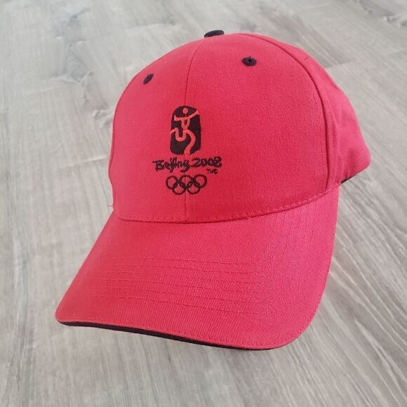 Official Olympics Beijing China 2008 Cap Hat Red Sports World Games - Picture 3 of 8